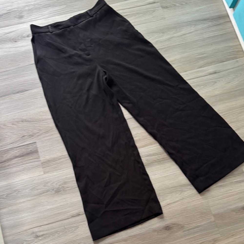 Zara Women's Black Wide-Leg Pants